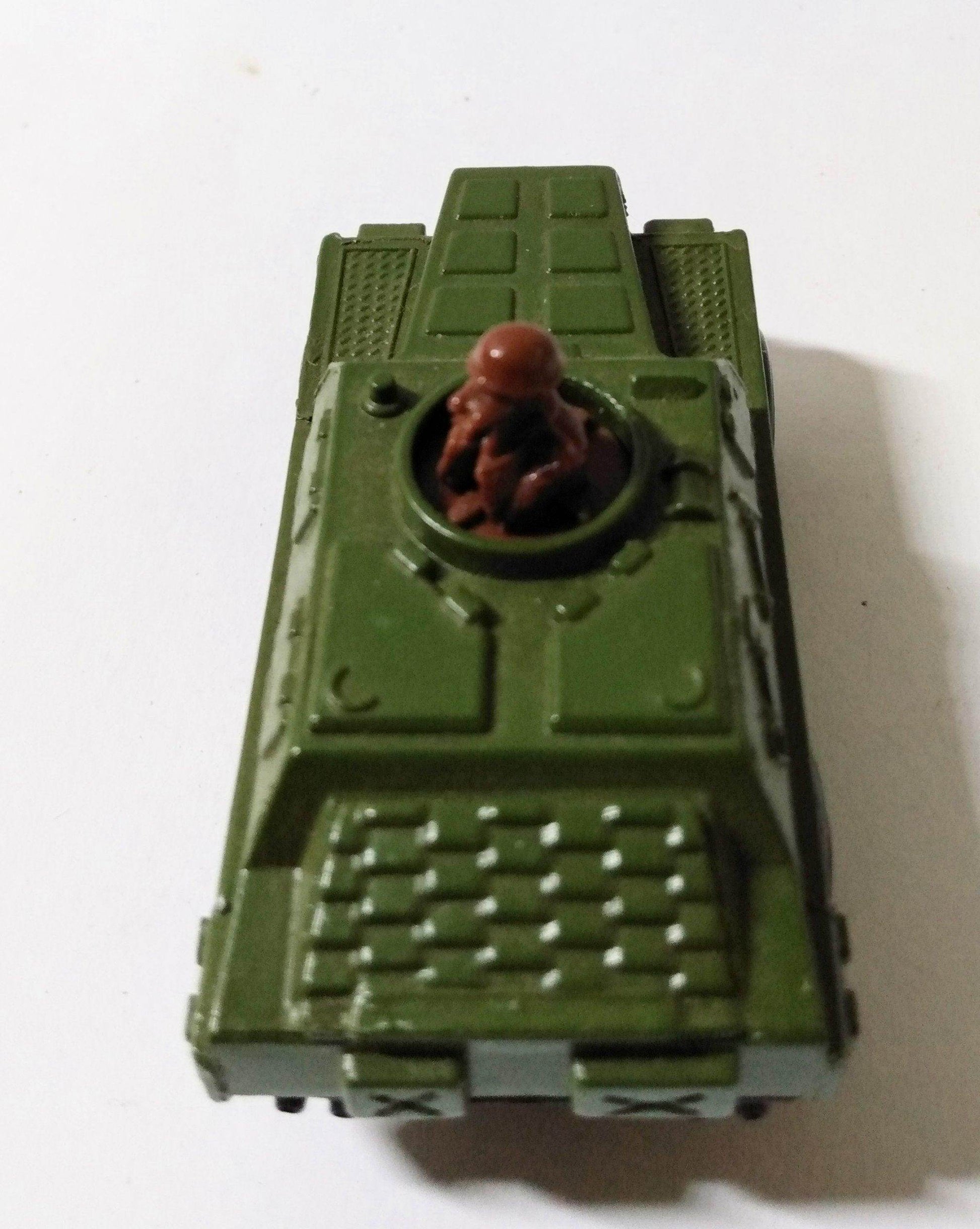 Lesney Matchbox No. 28 Stoat Armored Truck Army Rola-matics 1974 - TulipStuff