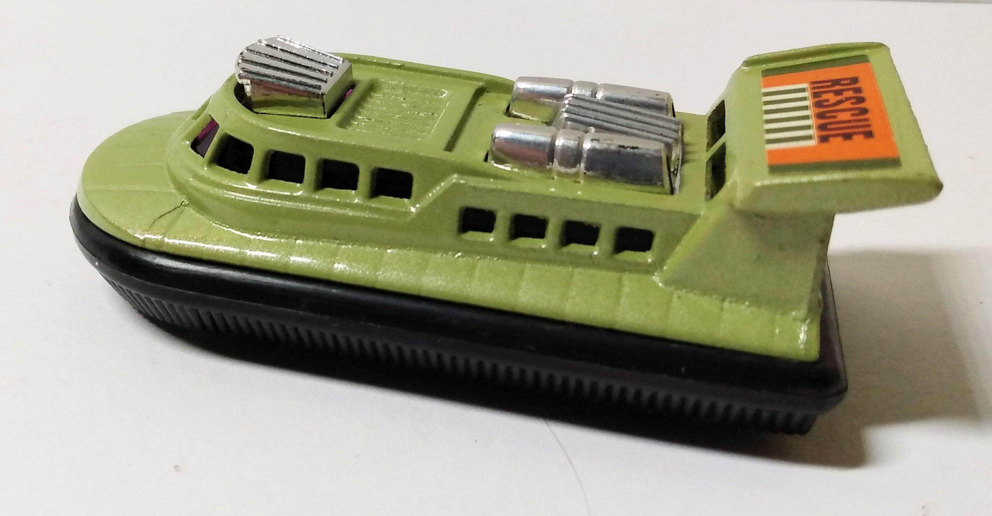 Lesney Matchbox No. 2 Rescue Hovercraft Black Base England 1978 - TulipStuff