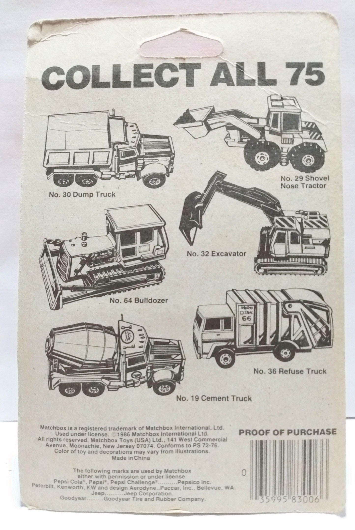 Matchbox 37 Jeep 4x4 Wrangler CJ-7 Renegade Black 1986 - TulipStuff