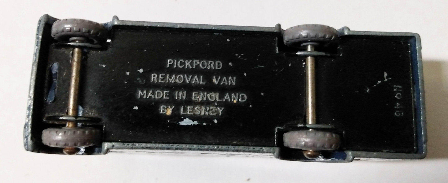 Lesney Matchbox 46 Pickford Removal Van 1960 England Blue - TulipStuff