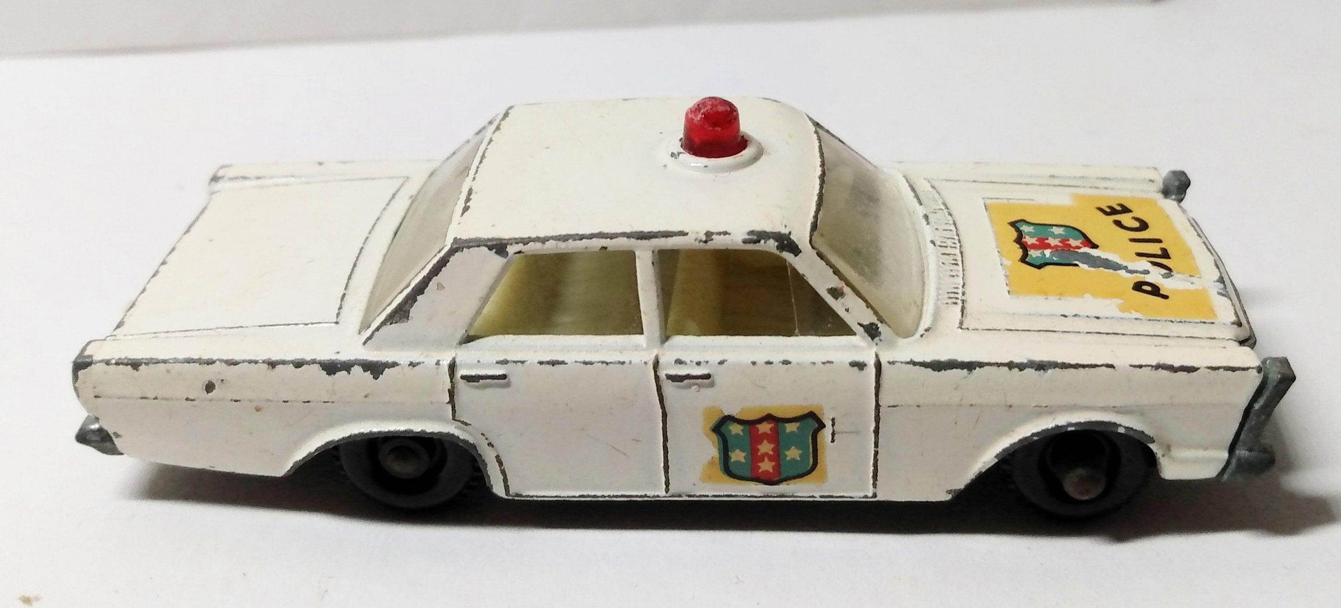 Lesney Matchbox 55 Ford Galaxie Police Car England 1966 - TulipStuff