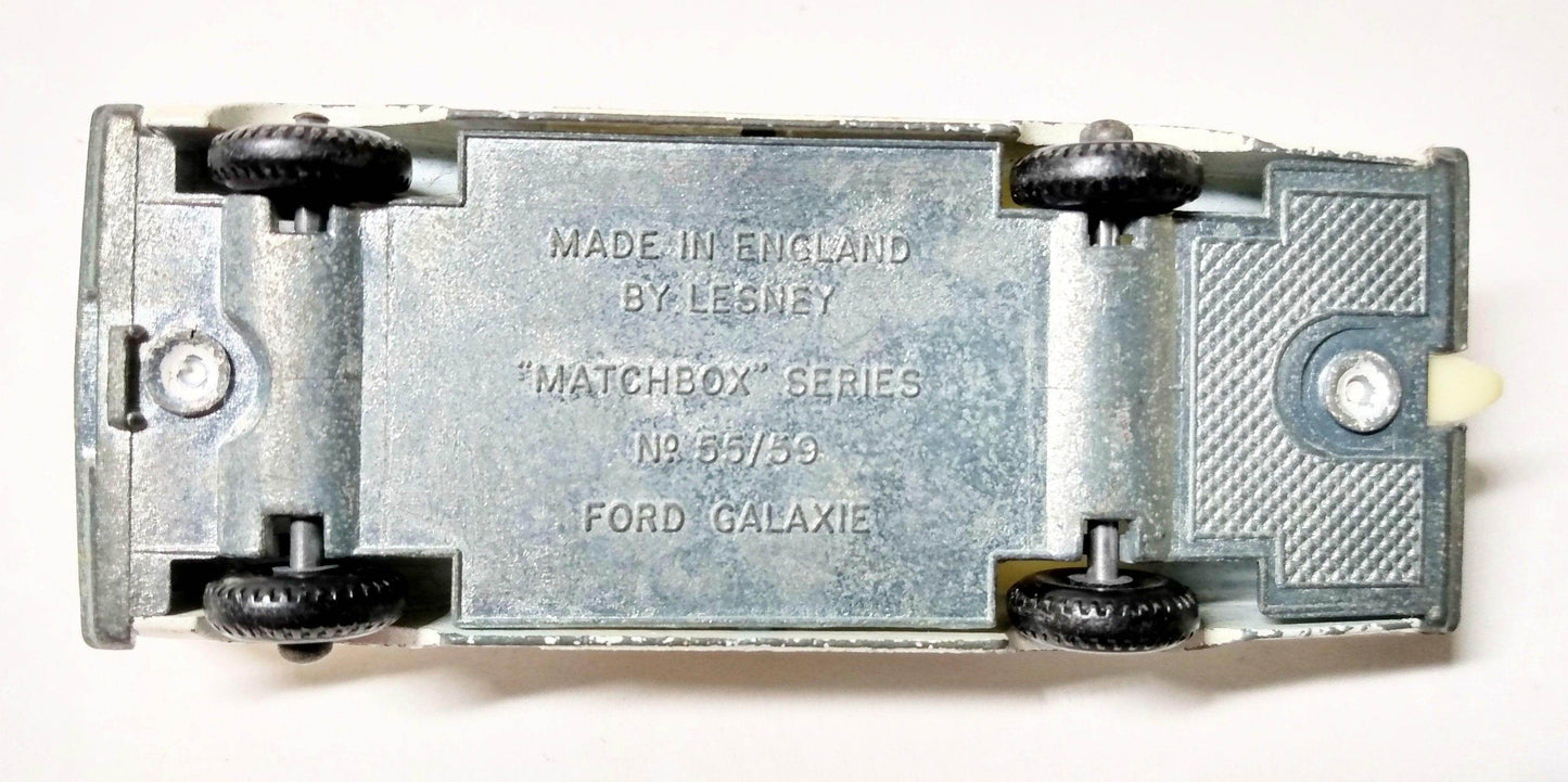 Lesney Matchbox 55 Ford Galaxie Police Car England 1966 - TulipStuff