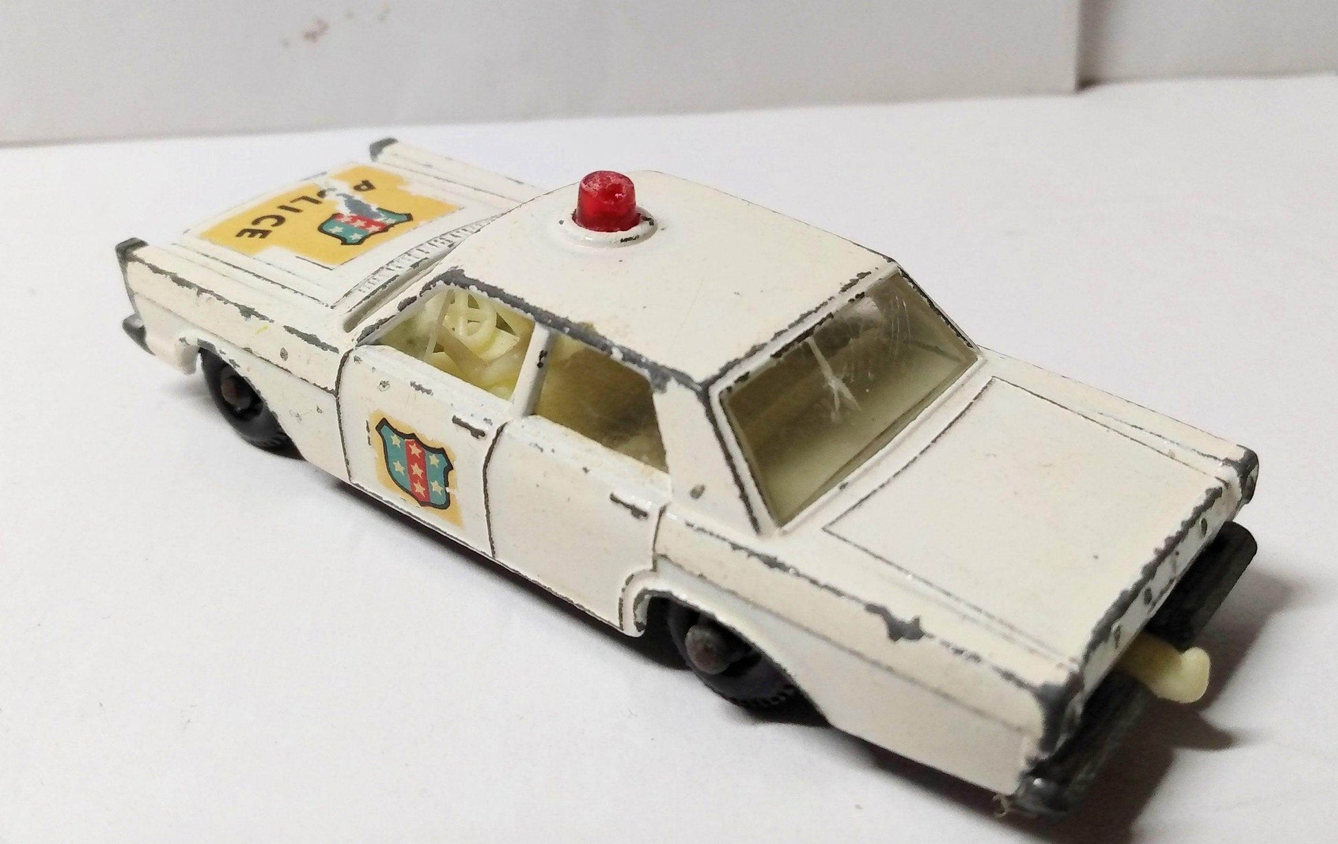 Lesney Matchbox 55 Ford Galaxie Police Car England 1966 - TulipStuff