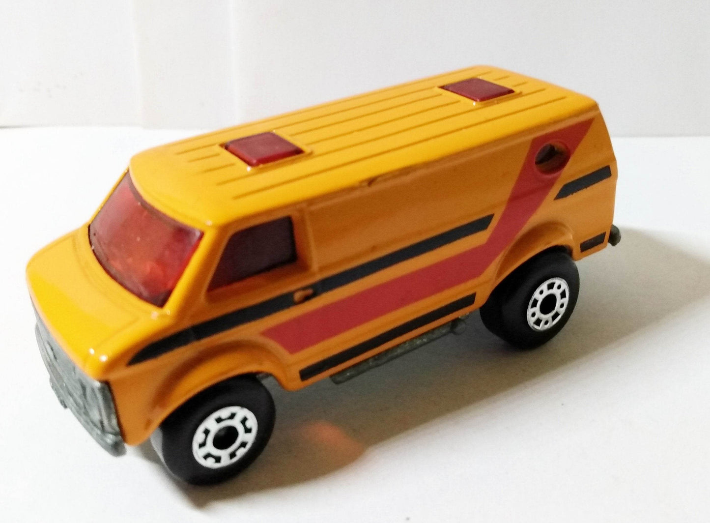 Lesney Matchbox 68 Chevy Van Superfast England 1979 Orange - TulipStuff
