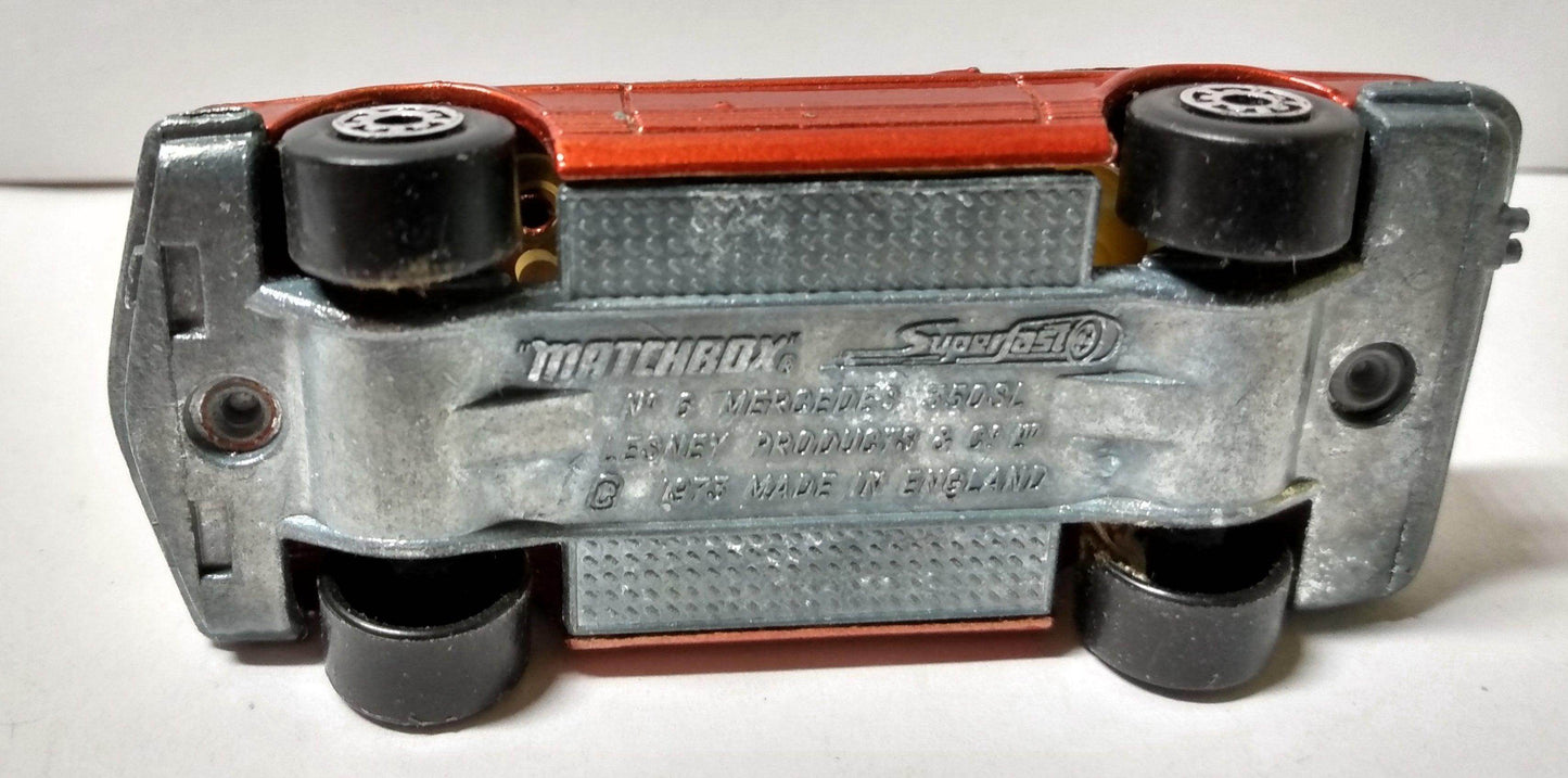 Lesney Matchbox No 6 Mercedes 350SL Superfast England 1973 - TulipStuff