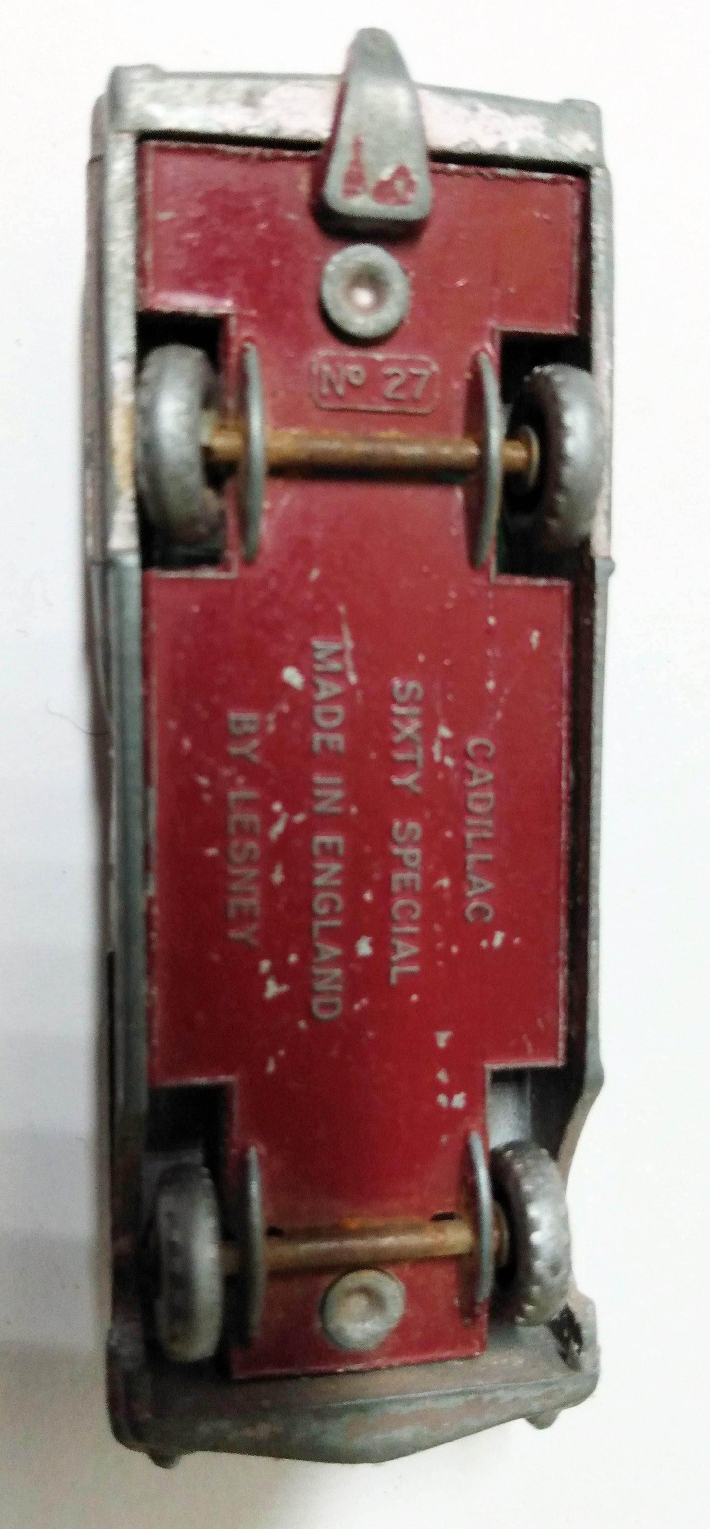 Lesney Matchbox 27 Cadillac Sixty Silver Wheels 1960 England - TulipStuff