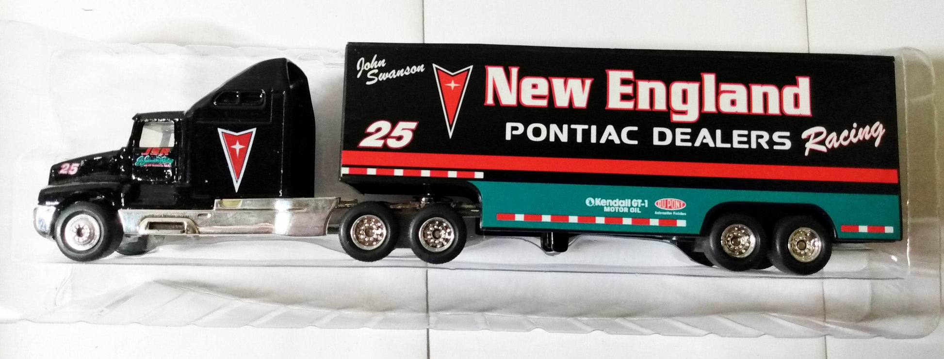 Matchbox CY112 New England Pontiac Dealers Swanson Racing Transporter - TulipStuff