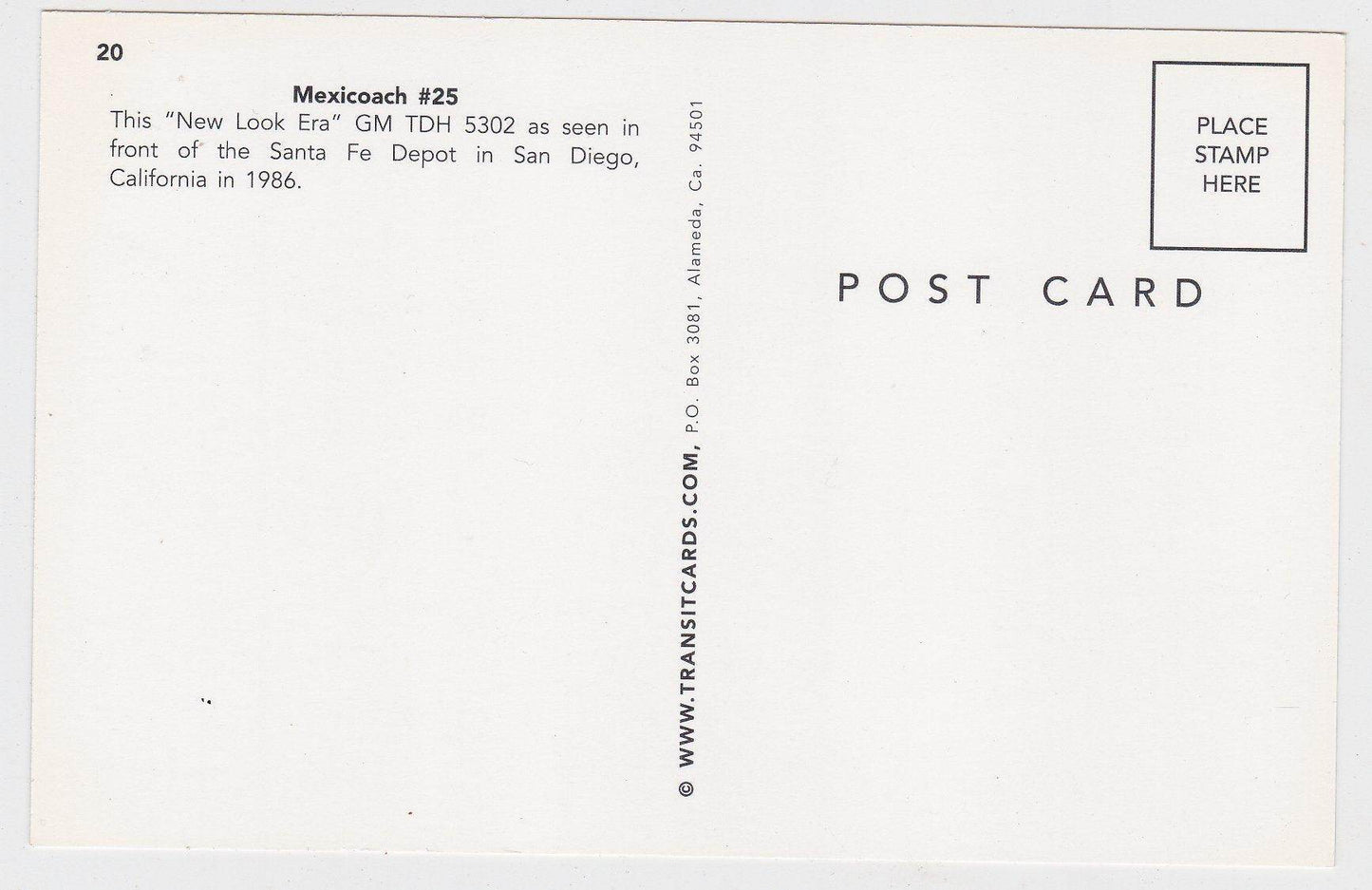 Mexicoach GM TDH 5302 Bus Santa Fe Depot San Diego 1986 - TulipStuff