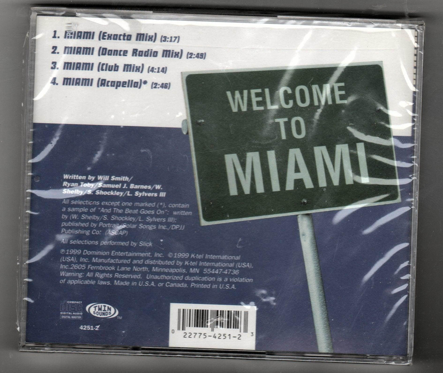 Slick Miami Pop And Club Mixes Electronic Music Hi NRG CD 2001 - TulipStuff
