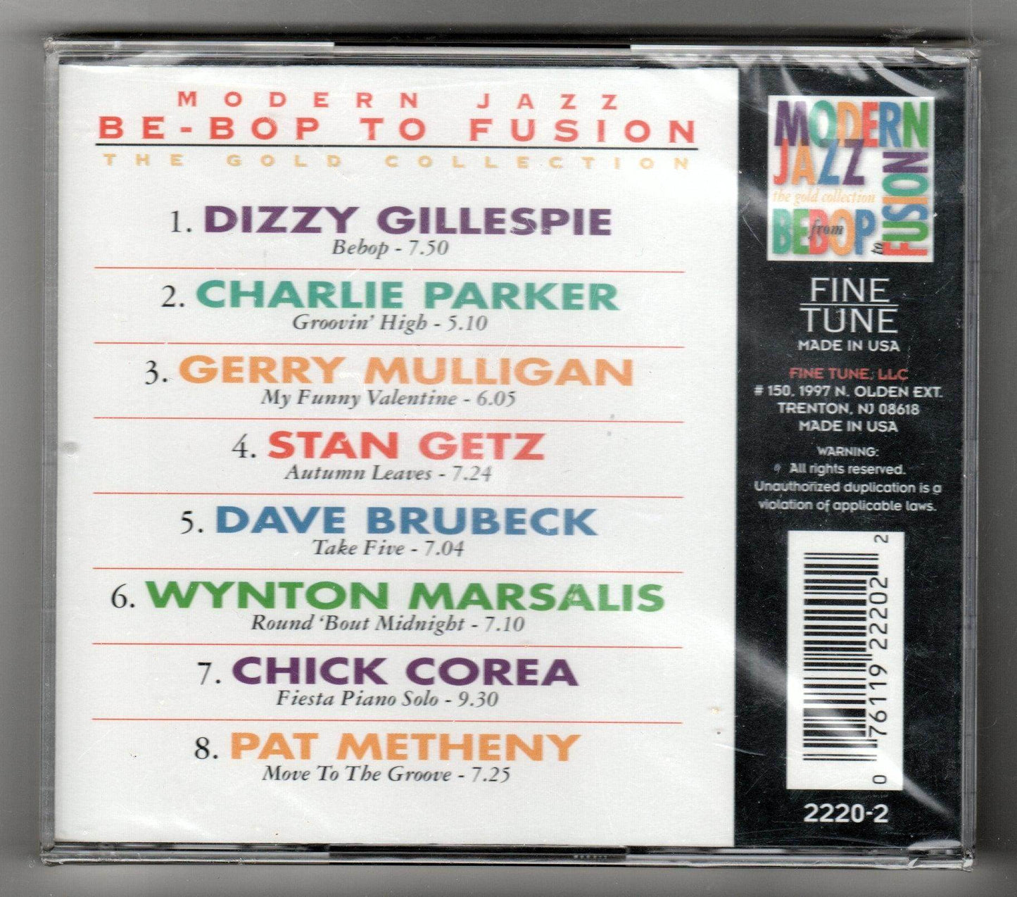 The Gold Collection: Modern Jazz Be-Bop To Fusion Album CD 1998 - TulipStuff