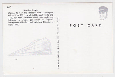 Monon Railroad Hoosier Line Alco RS2  Diesel Locomotive 1971 - TulipStuff