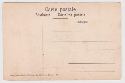 Ascension du Montblanc Traversee d'une Crevasse 1900's Postcard - TulipStuff