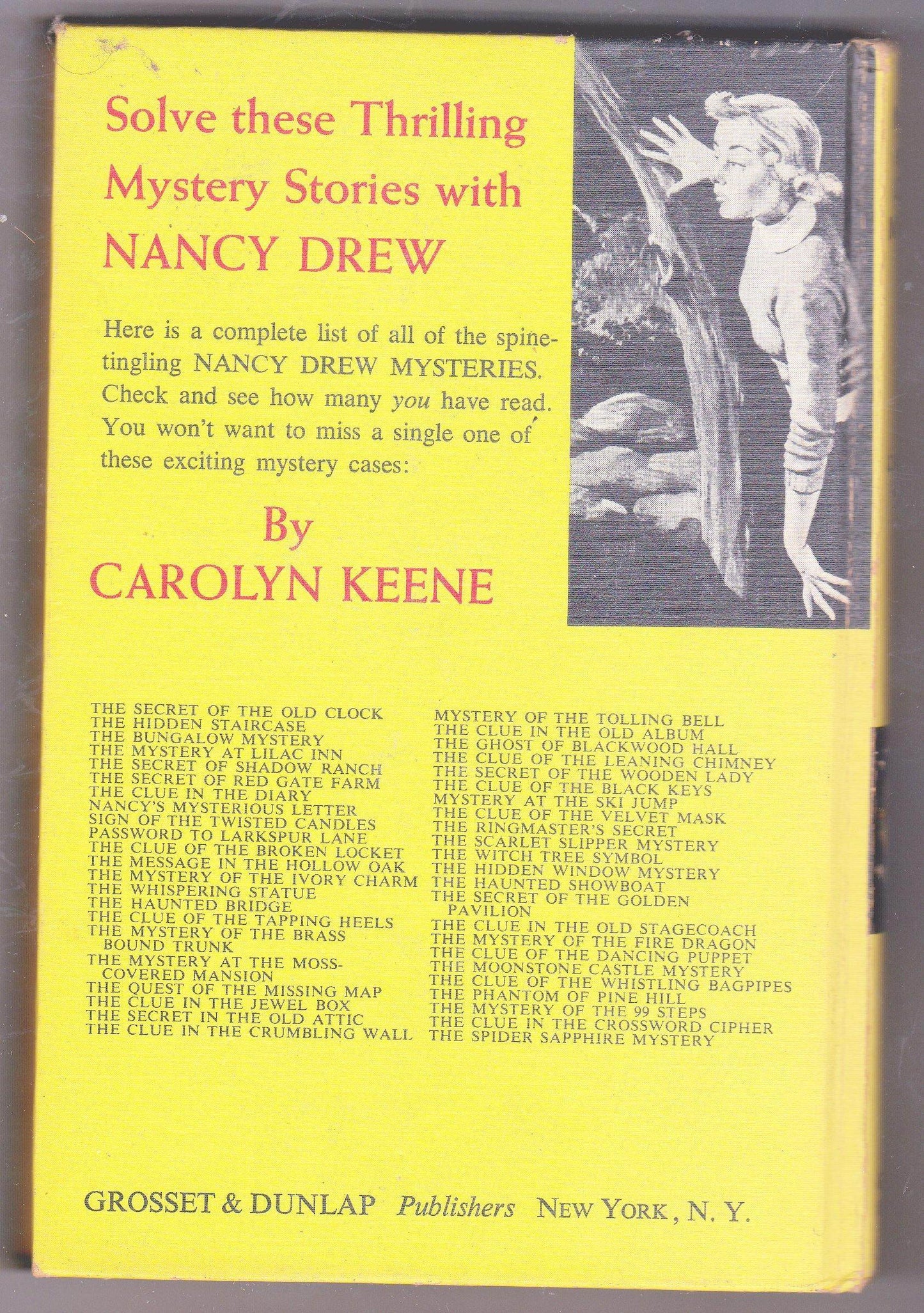Nancy Drew Mystery Stories The Moonstone Castle Mystery Carolyn Keene 1963 - TulipStuff