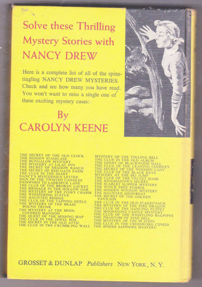Nancy Drew Mystery Stories The Moonstone Castle Mystery Carolyn Keene 1963 - TulipStuff