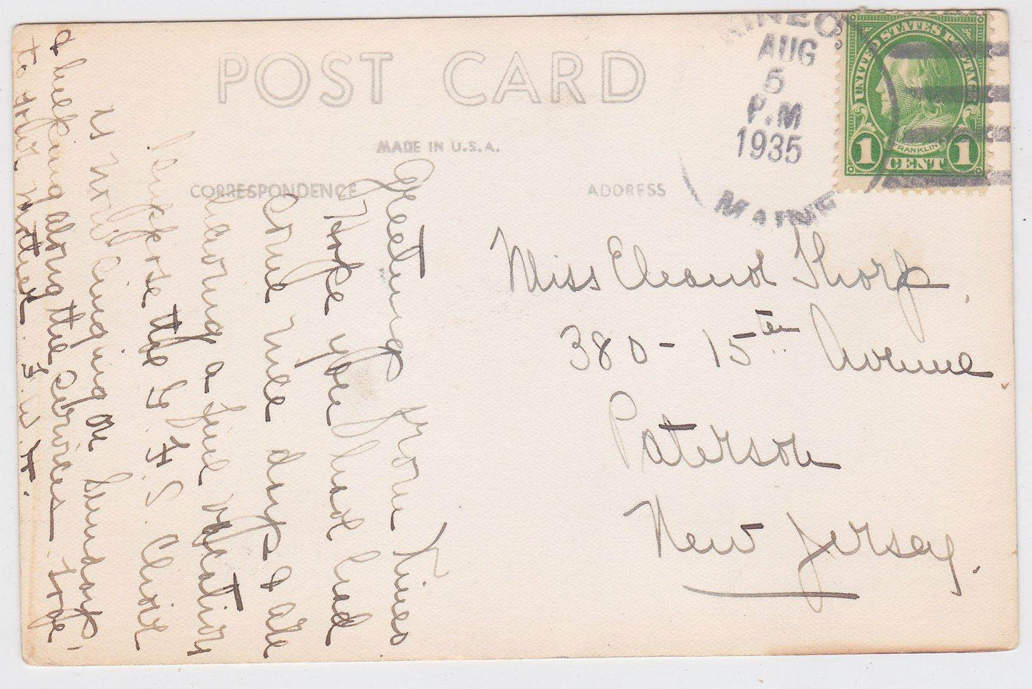 Moose River Baker From Mount Kineo Maine 1935 Real Photo Postcard - TulipStuff