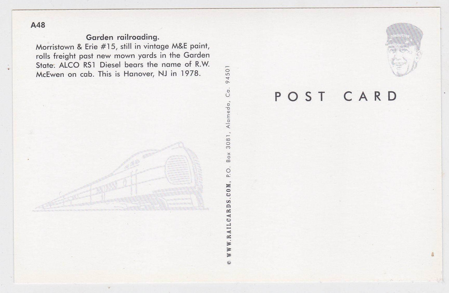Morristown and Erie ALCO R51 Diesel Locomotive Hanover NJ 1978 - TulipStuff