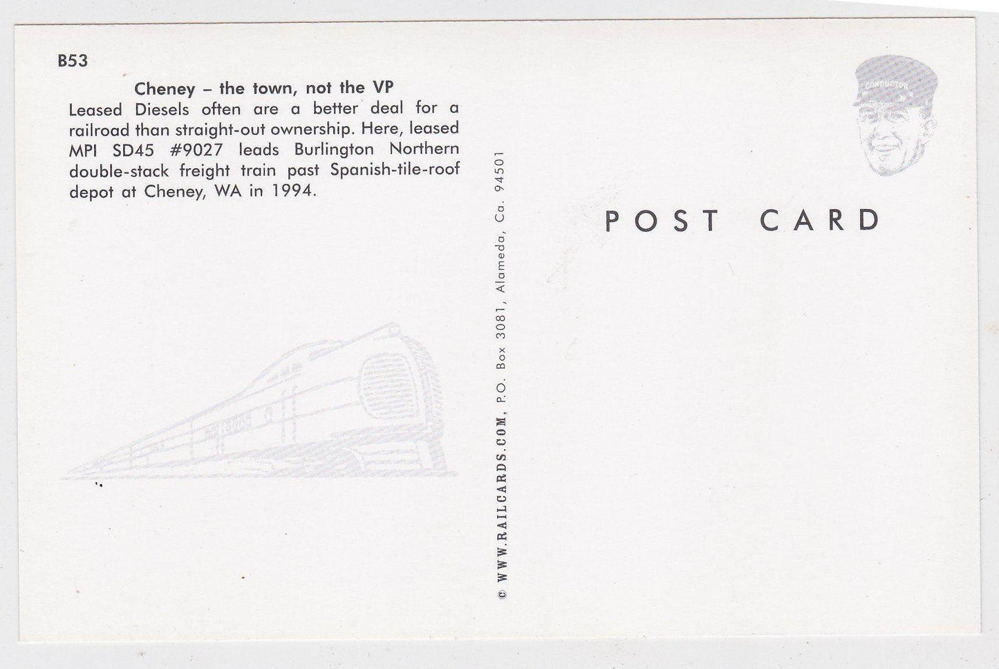 Leased MPI SD45 Locomotive Pulling A Burlington Northern Freight Train - TulipStuff