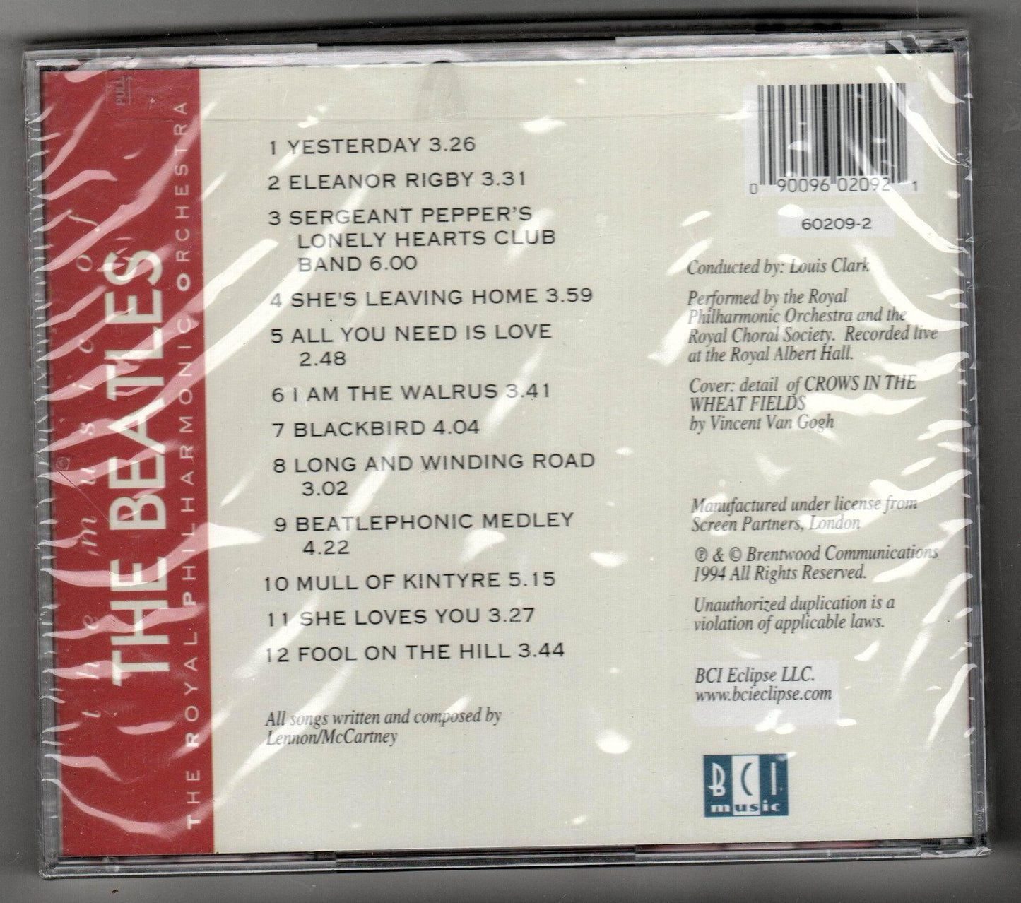 Royal Philharmonic Orchestra The Music Of The Beatles Album CD 1994 - TulipStuff
