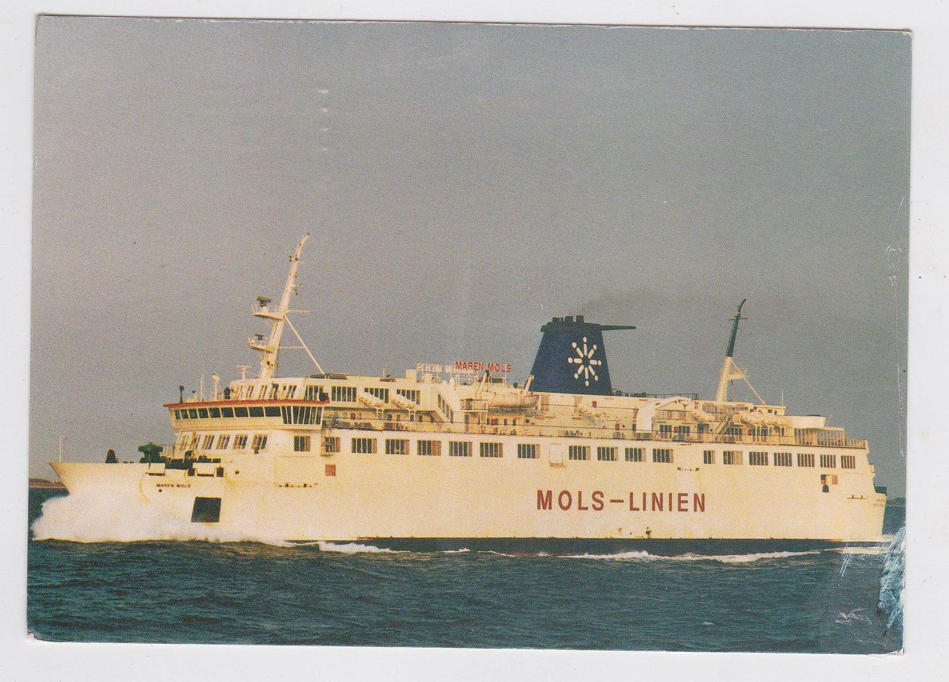 MV Maren Mols Mols-Linien Danish Car Ferry Postcard 1995 - TulipStuff