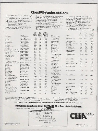 Norwegian Caribbean Lines NCL 1979-1980 Caribbean Cruises Brochure - TulipStuff