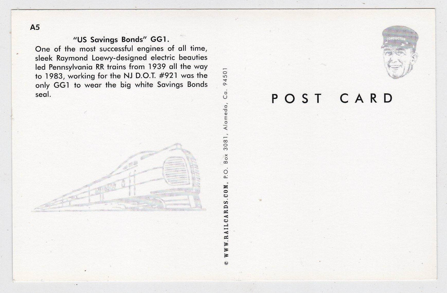 New Jersey DOT "US Savings Bonds" GG1 Electric Locomotive - TulipStuff