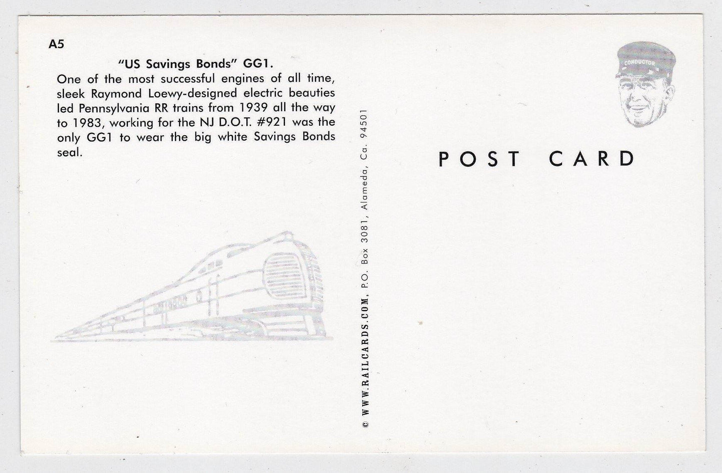 New Jersey DOT "US Savings Bonds" GG1 Electric Locomotive - TulipStuff