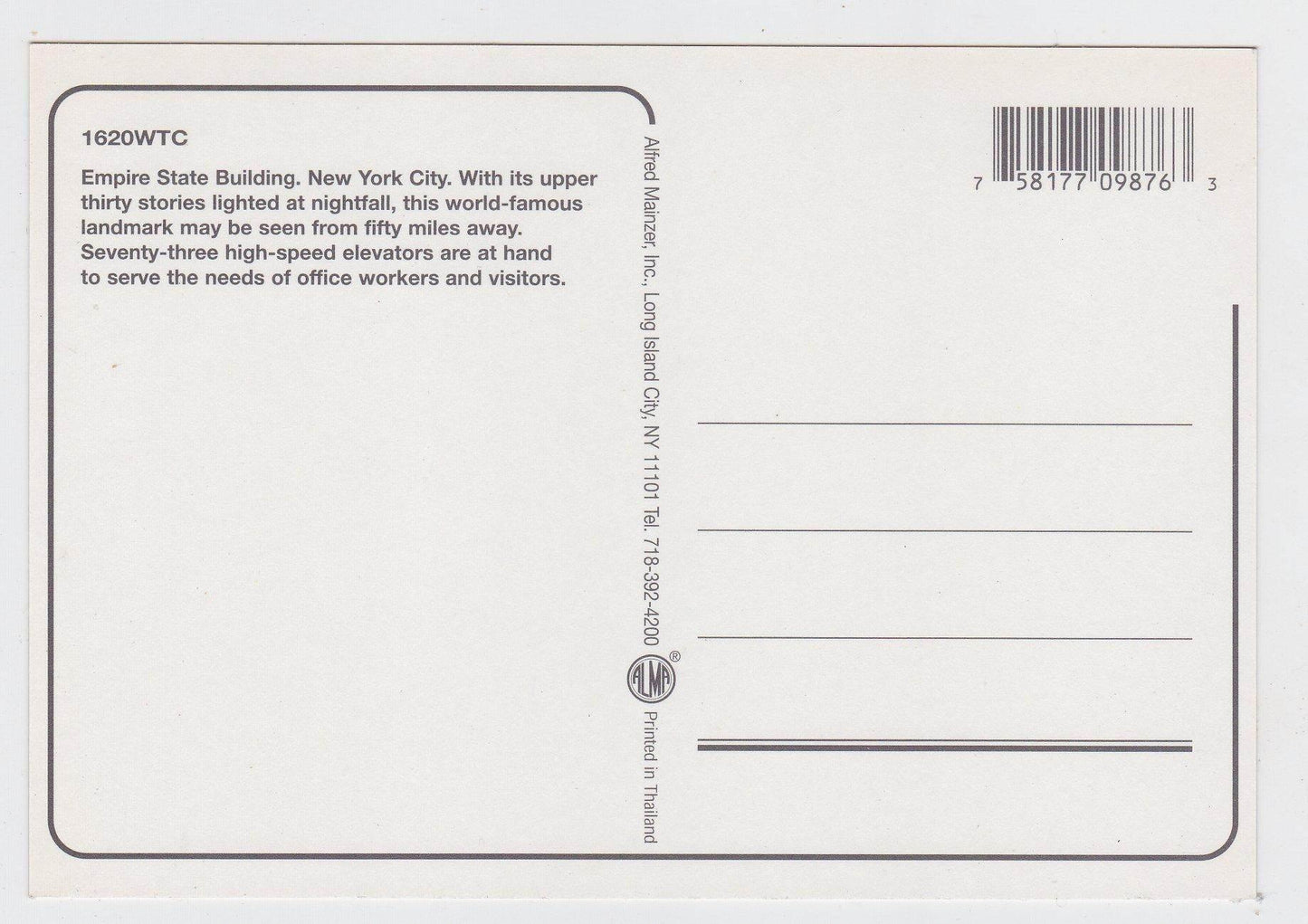 Empire State Building World Trade Center At Night New York City 1990's - TulipStuff