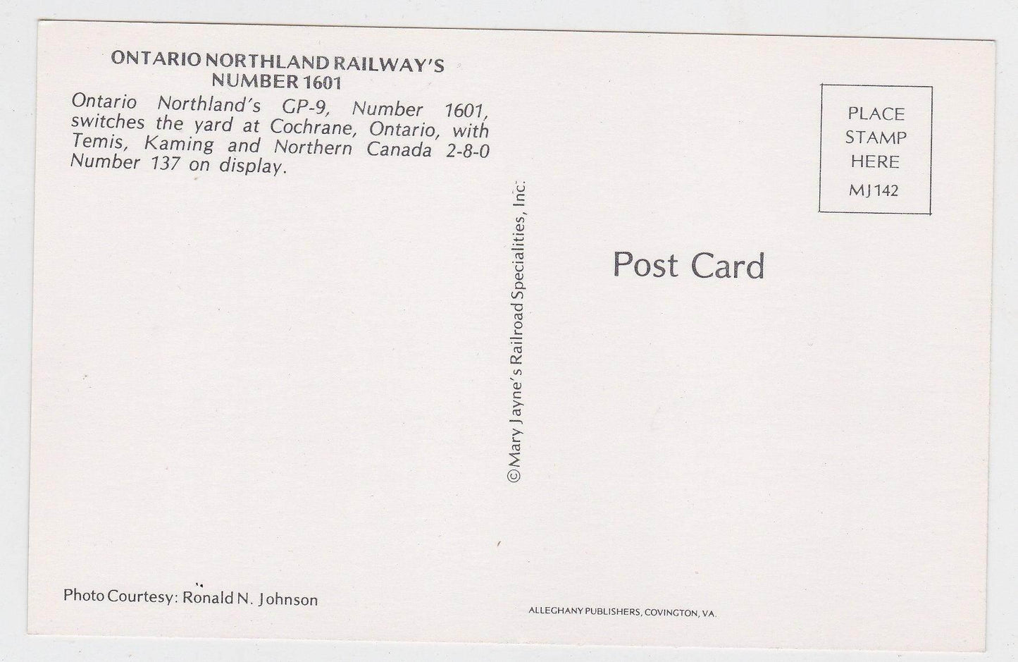 Ontario Northland and Temis Kaming Northern Canada Locomotives - TulipStuff