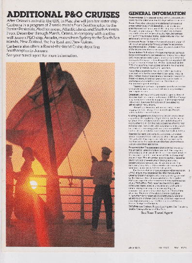 P&O Lines 1977 ss Oriana Liner Adventures Cruises Brochure - TulipStuff