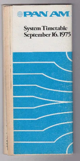 Pan Am World Airways System Timetable September 16 1975 - TulipStuff