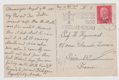 Oberammergau Passionstheater Mit Kofel Passion Theater Germany 1930 - TulipStuff
