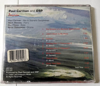 Paul Carman and ESP Passion Jazz Album CD Crystal Sound 1994 - TulipStuff
