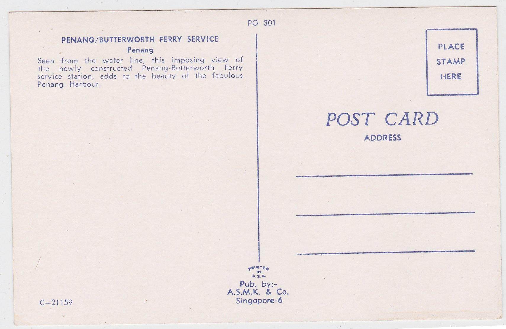 Penang Butterworth Ferry Boat Service Station Malaysia 1960's - TulipStuff