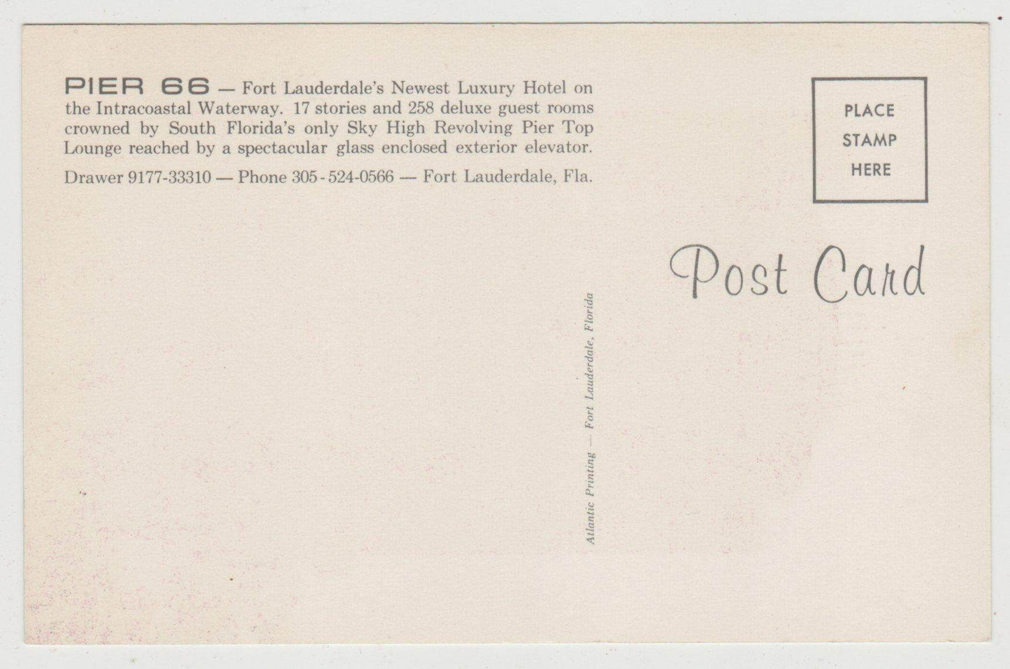 Pier 66 Hotel Fort Lauderdale Intracoastal Waterway Florida 1960's - TulipStuff