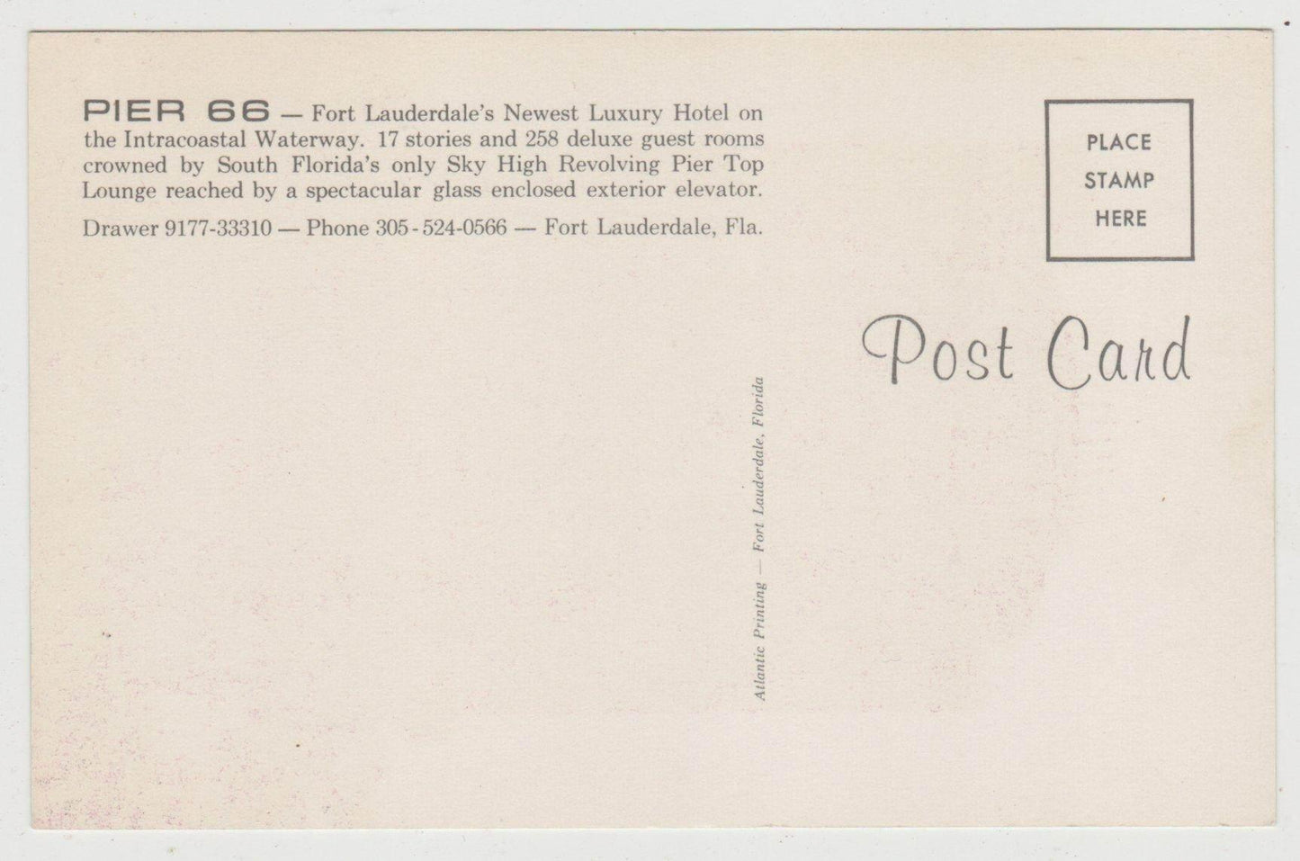 Pier 66 Hotel Fort Lauderdale Intracoastal Waterway Florida 1960's - TulipStuff