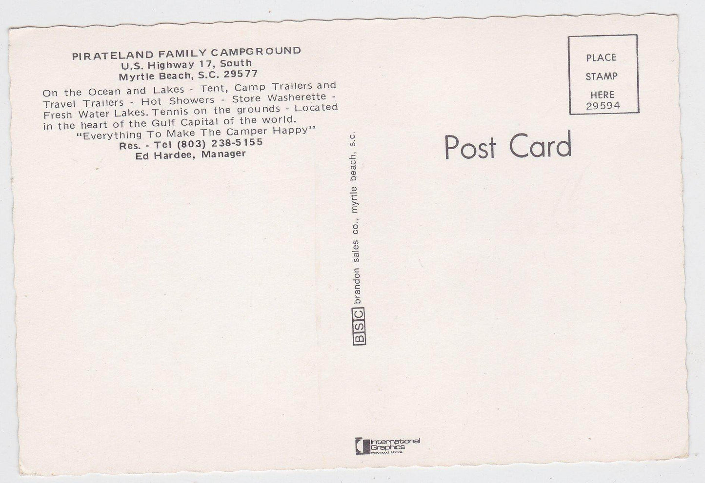 PirateLand Family Campground Myrtle Beach South Carolina 1970's - TulipStuff