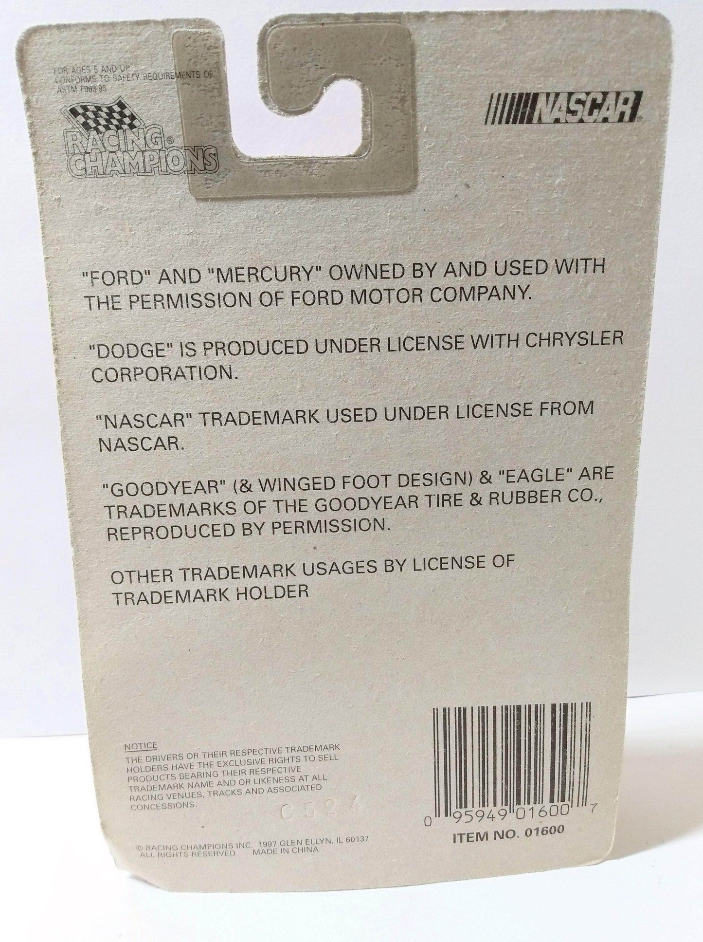 Racing Champions Nascar Classics Fred Lorenzen 1969 Dodge Charger - TulipStuff