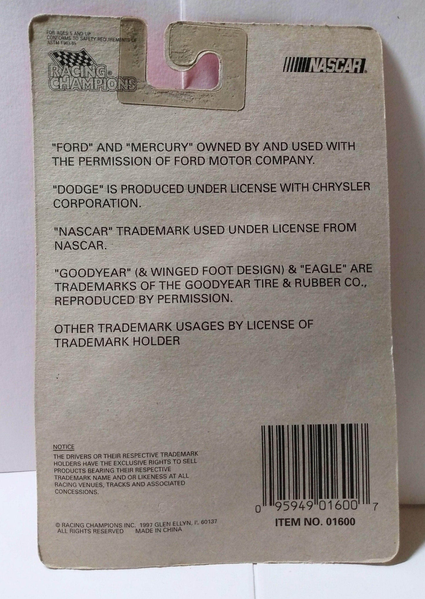 Racing Champions Nascar Classics Benny Parsons 1969 Mercury Cyclone - TulipStuff