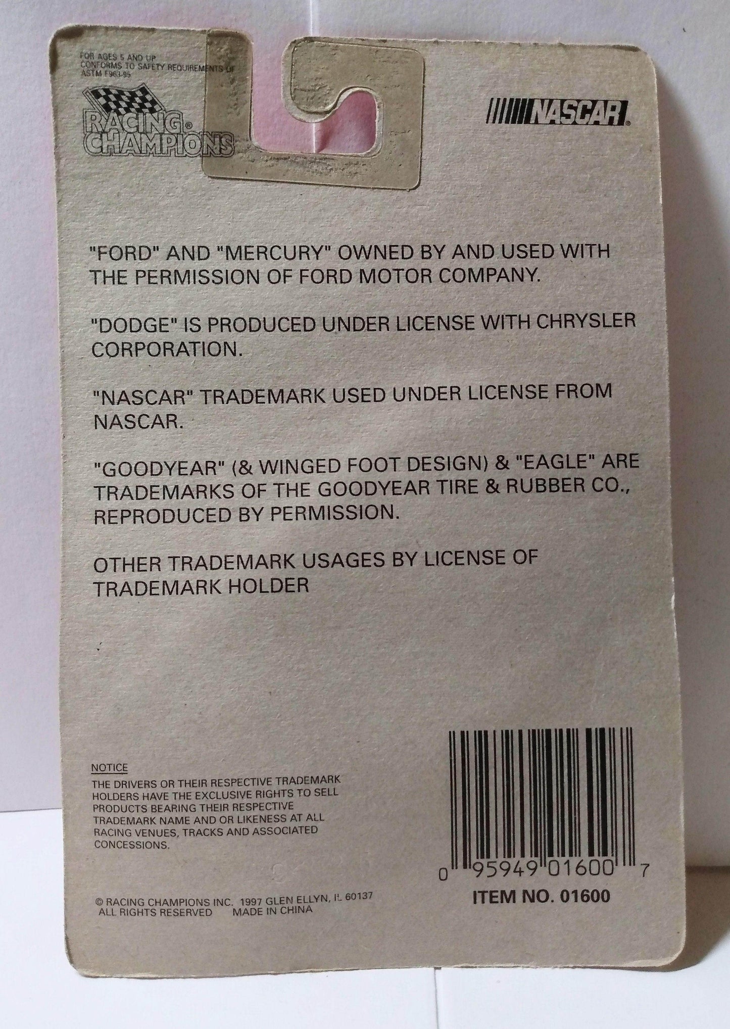 Racing Champions Nascar Classics Benny Parsons 1969 Mercury Cyclone - TulipStuff