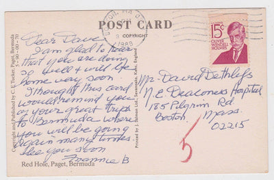 Red Hole Paget Bermuda Ethel Tucker Art Postcard - TulipStuff