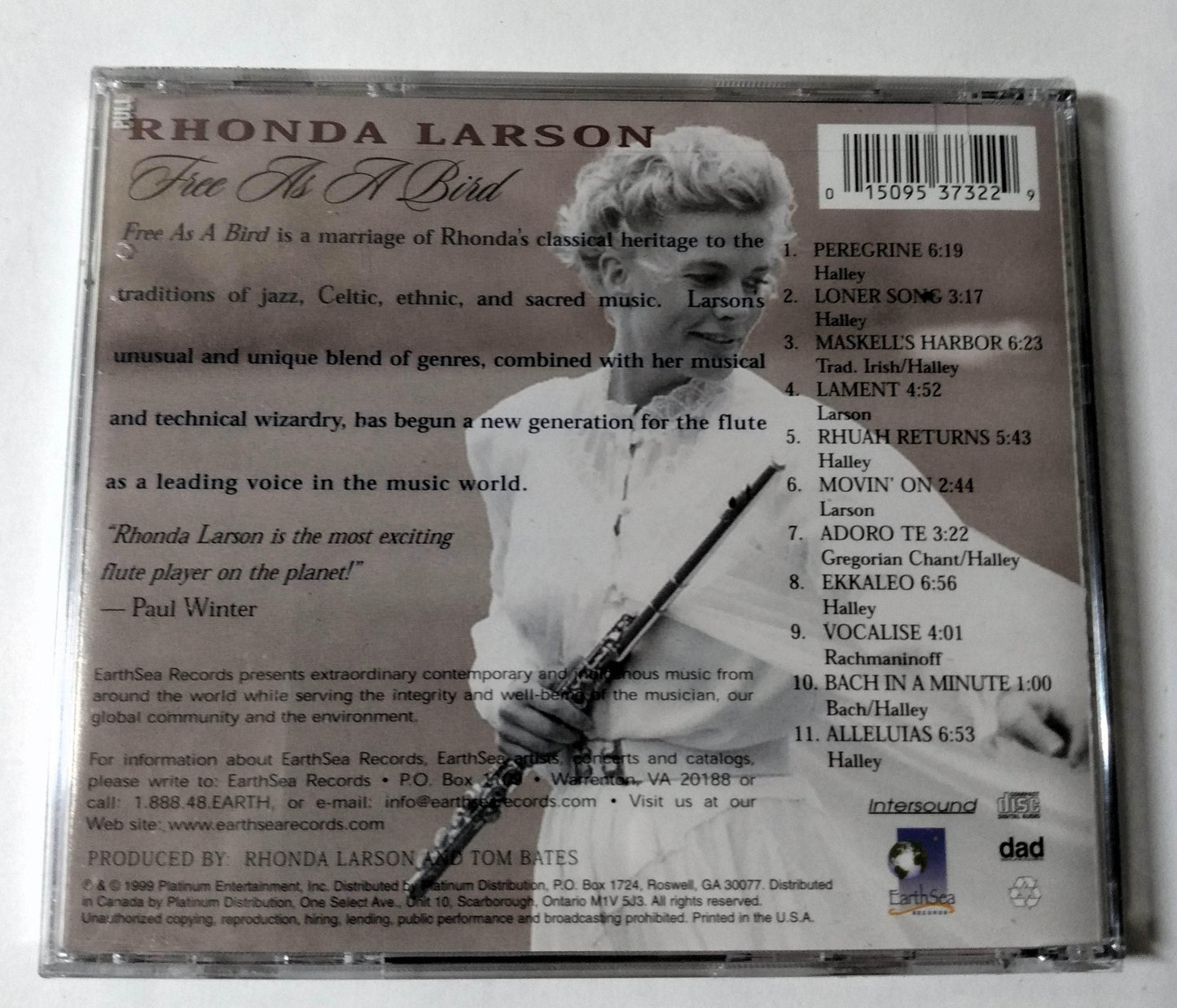 Rhonda Larson Free As A Bird Flutist Album CD 1999 - TulipStuff