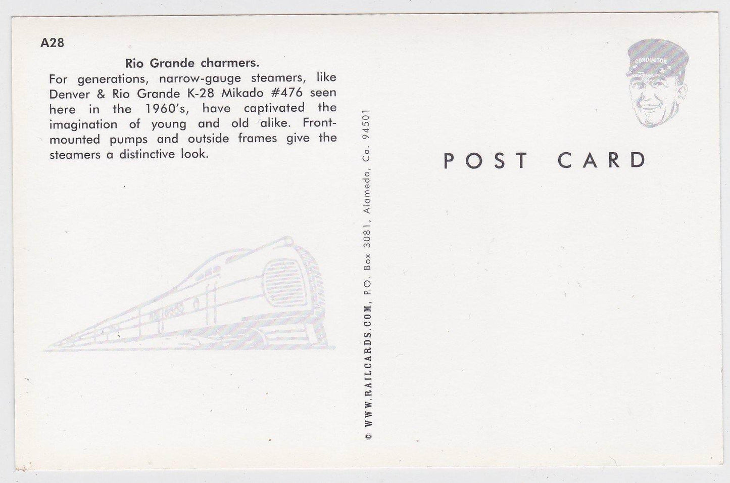 Denver and Rio Grande K-28 Mikado Steam Locomotive - TulipStuff