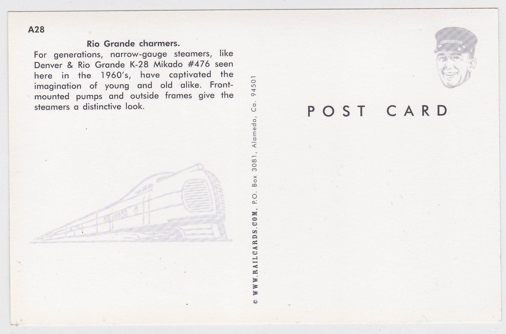 Denver and Rio Grande K-28 Mikado Steam Locomotive - TulipStuff