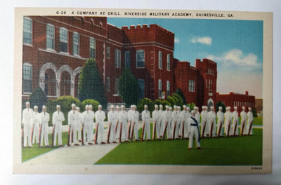 Company At Drill Riverside Military Academy Gainesville Georgia 1940's - TulipStuff