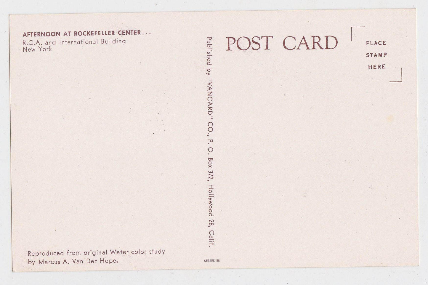 Rockefeller Center RCA Building Afternoon New York City 1950's Postcard - TulipStuff