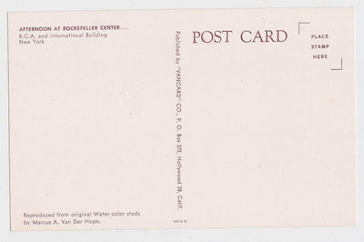 Rockefeller Center RCA Building Afternoon New York City 1950's Postcard - TulipStuff