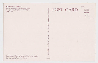 Rockefeller Center RCA Building New York City 1950's Postcard - TulipStuff
