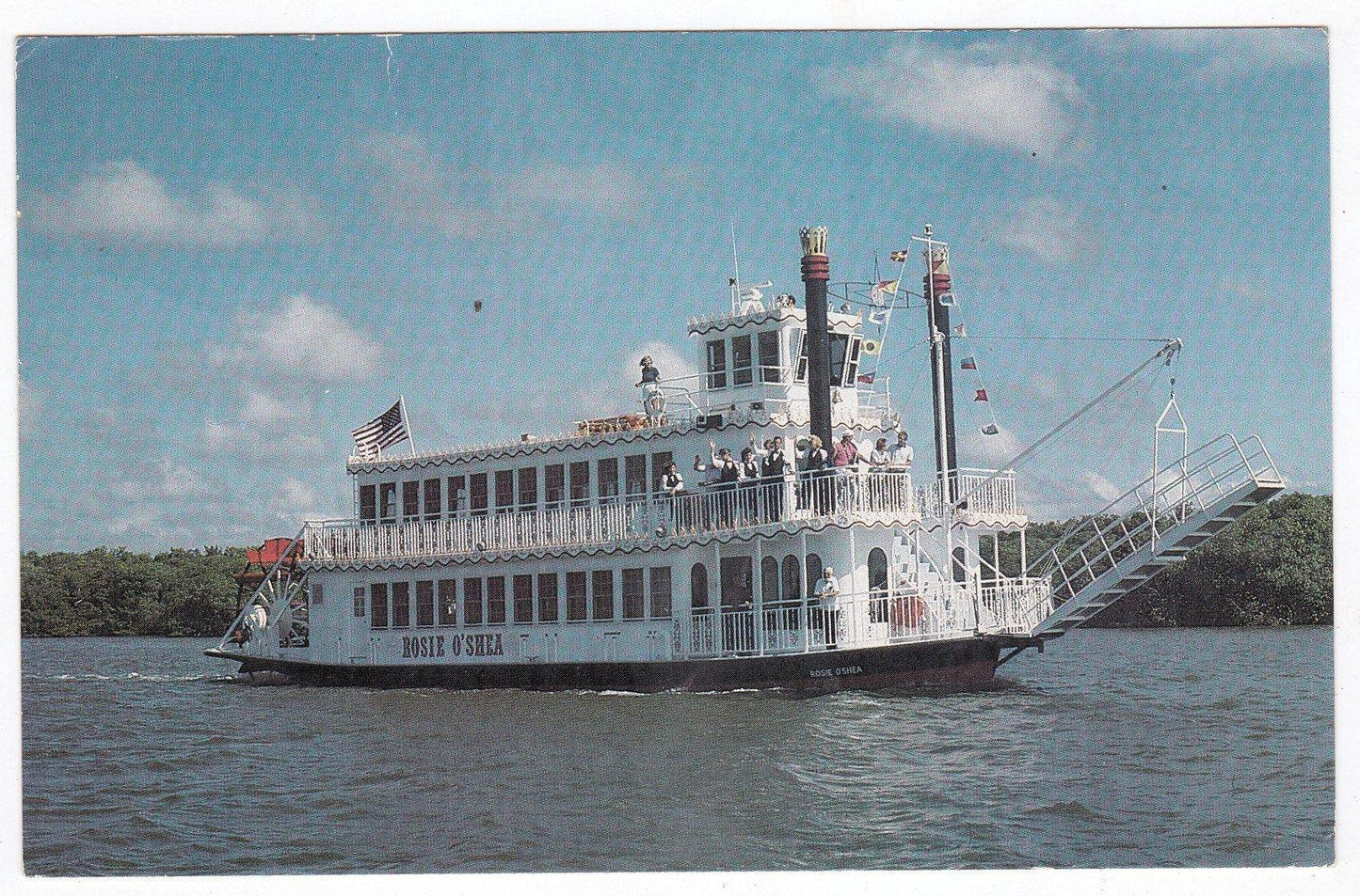 Rosie O'Shea Paddlewheeler Marco Island Naples Florida Postcard - TulipStuff