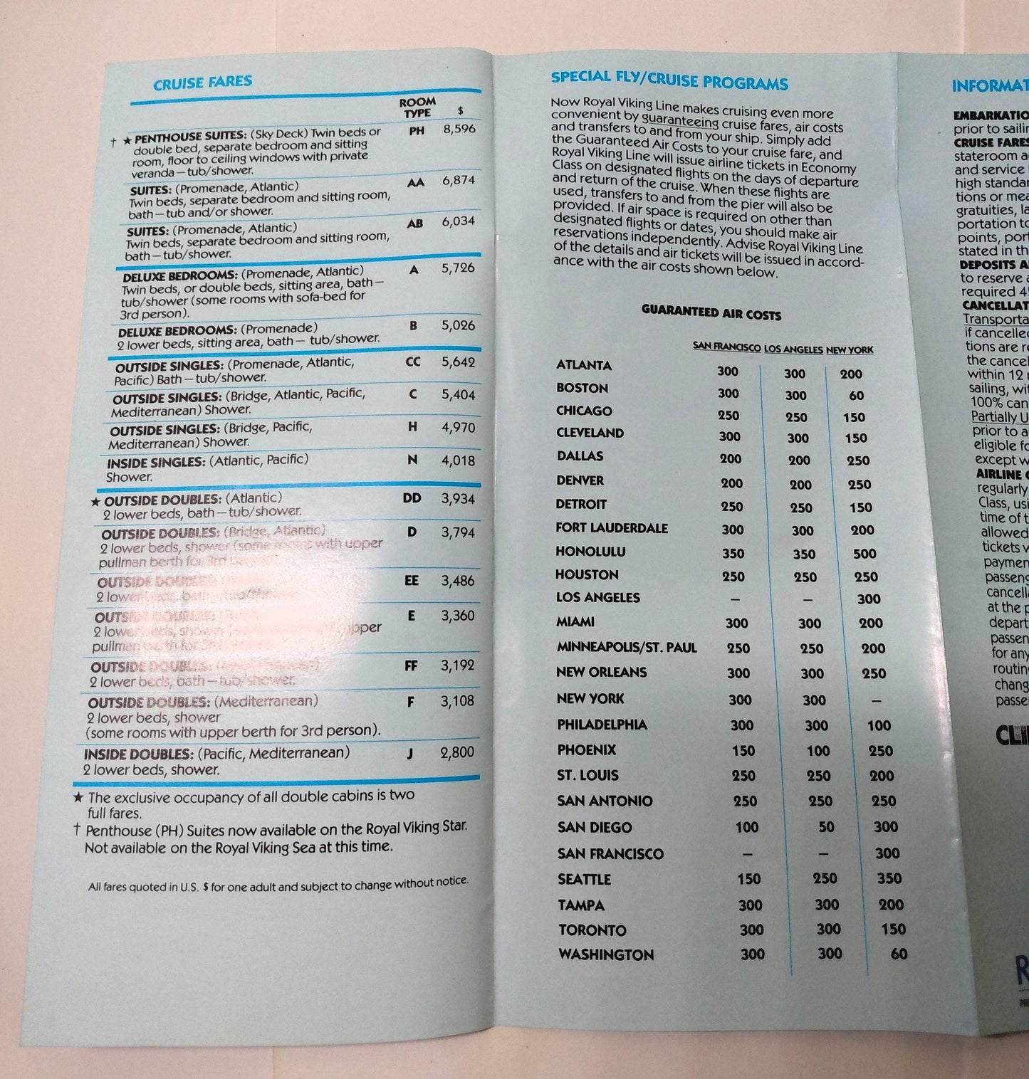 Royal Viking Line 1982 Alaska Canada New England Cruise Brochure - TulipStuff