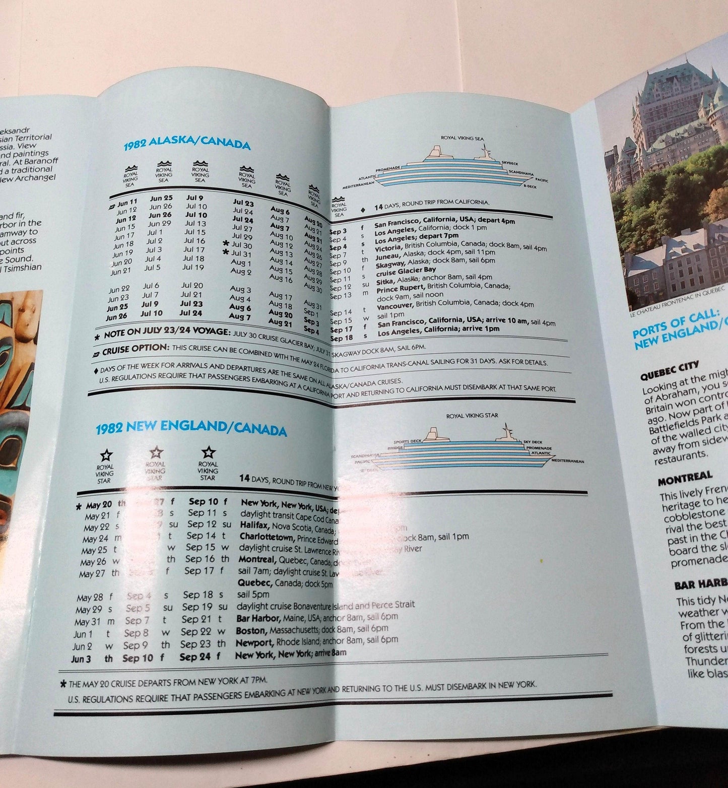 Royal Viking Line 1982 Alaska Canada New England Cruise Brochure - TulipStuff